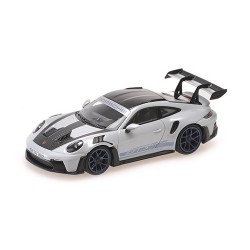 Porsche 911 992 GT3 RS with WP Blue Wheels 2023 Grey Met Minichamps 410062108