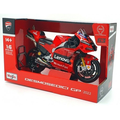 Ducati Desmosedici GP22 63 Moto GP 2022 Francesco Bagnaia World Champion Maisto MAI32229
