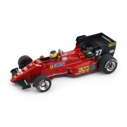 Ferrari 126C4 Turbo 27 + pilote F1 Belgique 1984 Michele Alboreto Brumm R142-CH