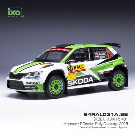 Skoda Fabia R5 31 Rallye de Catalunya 2018 J. Kopecky - P. Dersler IXO 24RAL031A