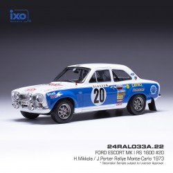 Ford Escort MKI RS1600 20 Rallye Monte Carlo 1973 H. Mikkola - H. Liddon IXO 24RAL033A