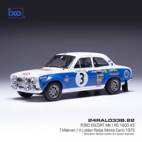 Ford Escort MKI RS1600 3 Rallye Monte Carlo 1973 T. Makinen - H. Liddon IXO 24RAL033B