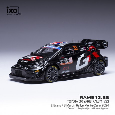 Toyota Yaris Rally1 33 Rallye Monte Carlo 2024 E. Evans - S. Martin IXO RAM913