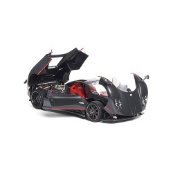 Pagani Zonda F 2015 Gloss Carbon Black with Red Stripe Almost Real ALM854001