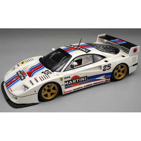 Ferrari&nbsp;F40 LM n23 Martini Racing Version with 5 spoke gold rims 1996 White Tecnomodel TM18-286U