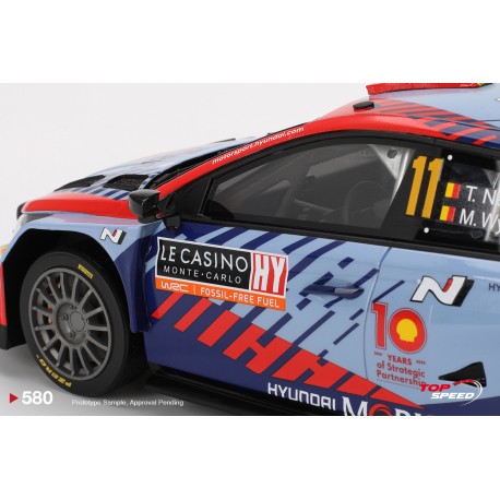 Hyundai i20 N Rally1 11 Winner Rallye Monte Carlo 2024 T. Neuville - M. Wydaeghe Truescale TS0580