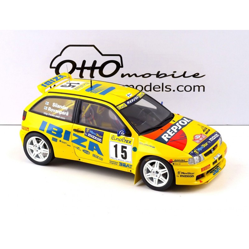 Miniature Otto - Seat Ibiza Kit Car Monte-Carlo 1998 - Rovenpera Silander - 1/18