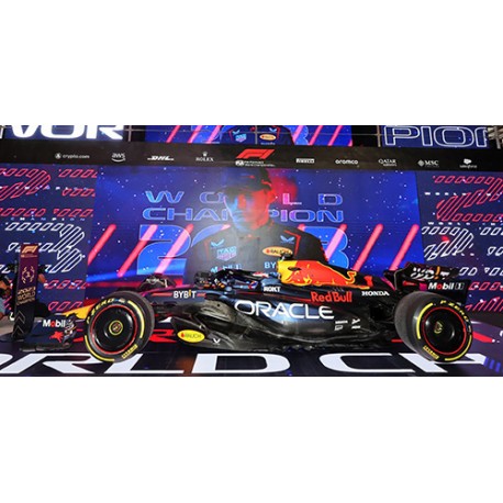 Red Bull RB19 1 Max Verstappen F1 2nd Qatar Sprint Race 2023 World Champion Minichamps 127231801