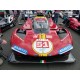 Ferrari 499P with showcase 51 3rd 24 Heures du Mans 2024 Bburago BU16314-51-VET
