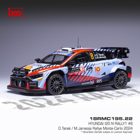 Hyundai i20 N Rally1 8 Rallye Monte Carlo 2024 O. Tanak - M. Jarveoja IXO 18RMC195