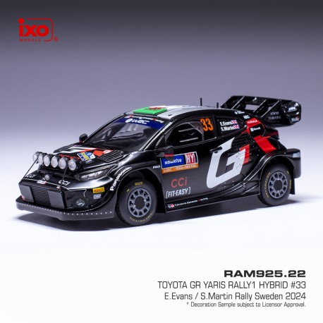 Toyota Yaris Rally1 33 Rallye de Suède 2024 E. Evans - S. Martin IXO RAM925