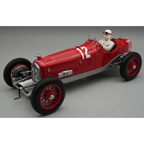 Alfa Romeo&nbsp;P3 Tipo B with driver 12 Tazio Nuvolari GP Allemagne 1932 Tecnomodel TMD18-326D