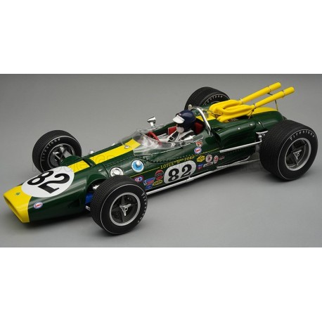 Lotus&nbsp;Type 38 with driver 82 Jim Clark Winner 500 Miles d'Indianapolis 1965 Tecnomodel TMD18-319A
