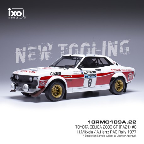 Toyota Celica 2000 GT 8 RAC Rally 1977 H. Mikkola - A. Hertz IXO 18RMC189A