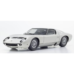 Lamborghini Miura P400 1968 White Silver Kyosho 08314W