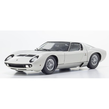 Lamborghini Miura P400 1968 White Silver Kyosho 08314W