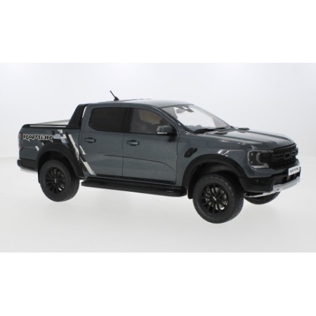 Ford Ranger Raptor 2023 Gris Métal - Échelle 1/18 - Model Car Group (MCG) - Neuf