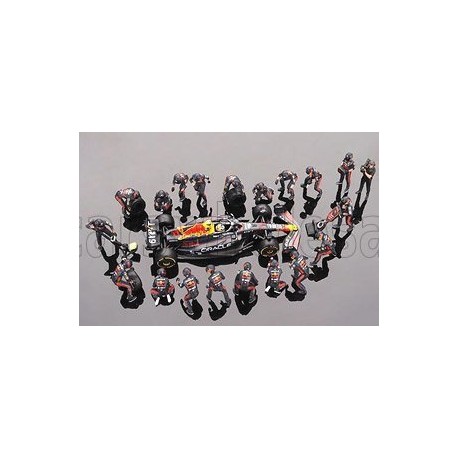 Red Bull RB19 with pitcrew figurines 11 Sergio Perez F1 Japon 2023 Truescale MGTS0015 