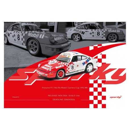 Porsche 911 964 RS Mobil1 8 Porsche Carrera Cup 1992 Spark SYO64012 