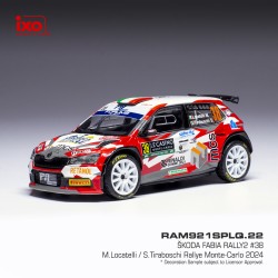 Skoda Fabia Rally2 38 Rallye Monte Carlo 2024 Locatelli - Tiraboschi IXO RAM921