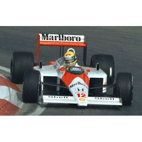 McLaren Honda MP4/4 with driver 12 Ayrton Senna F1 Pole Position Monaco 1988 GP Replicas GPWC005