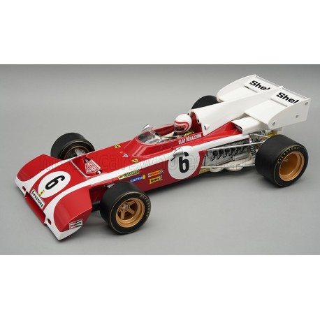 Ferrari 312B2 with driver 6 Clay Regazzoni F1 Afrique Du Sud 1971 Tecnomodel TMD18-321C