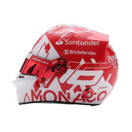 Réplique 1:1 Du Casque De Charles Leclerc - Monaco GP 2024 - Signé - Pièce Collector