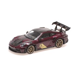 Porsche 911 992 GT3RS 2023 Purple with Gold Wheels Minichamps 410062112