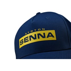 Casquette Ayrton Senna bleue jaune SEN001
