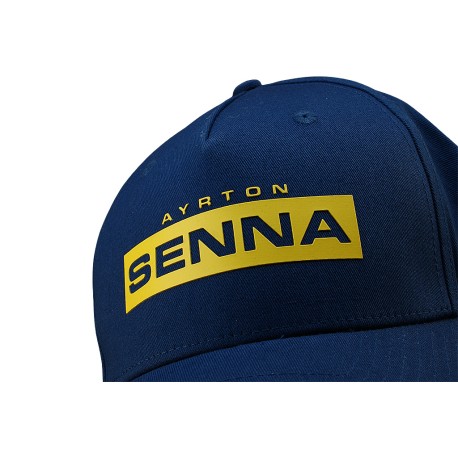 Casquette Ayrton Senna bleue jaune SEN001