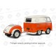 Volkswagen&nbsp;T1 Van Kool Combi with trailer 1950 Orange White Solido S1810902