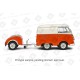 Volkswagen&nbsp;T1 Van Kool Combi with trailer 1950 Orange White Solido S1810902