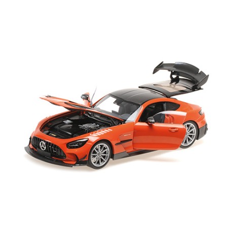 Mercedes AMG GT Black Series 2021 Orange with Silver Wheels Minichamps 110032024