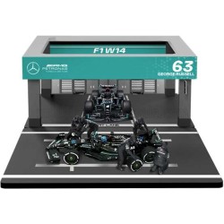 Mercedes F1 W15 Diorama Garage Pit-Stop 44 Lewis Hamilton F1 2024 Bburago 18-38452-H