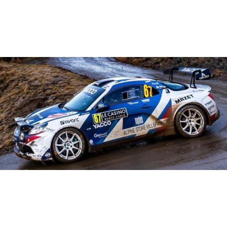 Alpine A110 RGT 67 Winner RGT Rallye Monte Carlo 2025 Raphael Astier - Denis Giraudet IXO RAM980