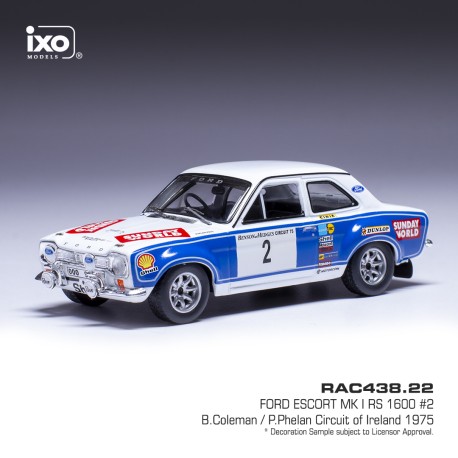Ford Escort MKI RS 1600 2 Circuit of Ireland 1975 Coleman - Phelan IXO RAC438