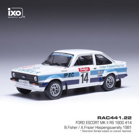 Ford Escort MKII RS 1800 14 Haspengouw Rallye 1980 Fisher - Frazer IXO RAC441