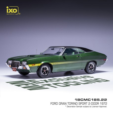 Ford Gran Torino Sport 1972 Dark Green IXO 18CMC185