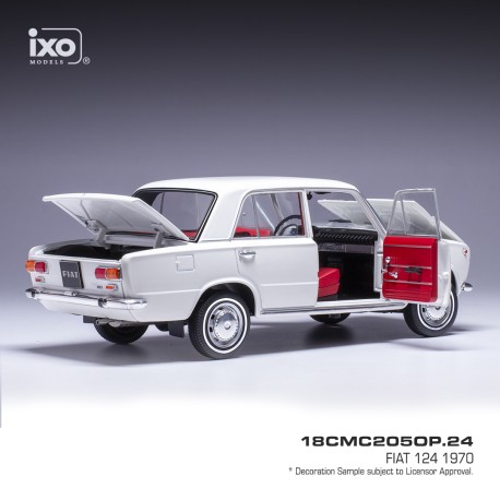 Fiat 124 1970 White IXO 18CMC205OP