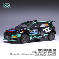 Skoda Fabia Rally2 22 Safari Rally 2024 Greensmith - Andersson IXO 18RMC209