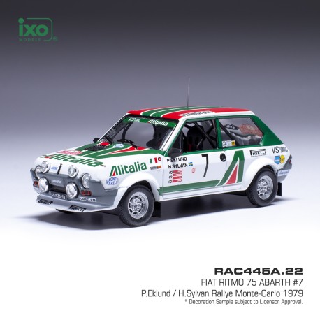 Fiat Ritmo 75 Abarth 7 Rallye Monte Carlo 1979 Eklund - Sylvan IXO RAC445A