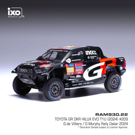 Toyota GR DKR Hilux Evo T1u 209 Rallye Dakar 2024 G.de Villiers - D.Murphy IXO RAM930