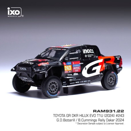 Toyota GR DKR Hilux Evo T1u 243 Rallye Dakar 2024 G.D.Botterill - B.Cummings IXO RAM931