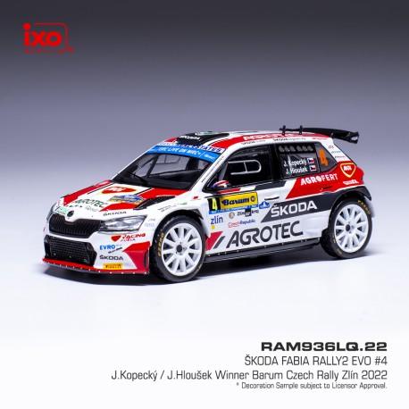Skoda Fabia Rally2 Evo 4 Barum Rally Zlin 2022 Kopecky - Hlousek IXO RAM936