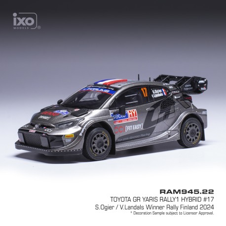 Toyota Yaris Rally1 Hybrid 17 Rallye de Finlande 2024 S. Ogier - V. Landais IXO RAM945