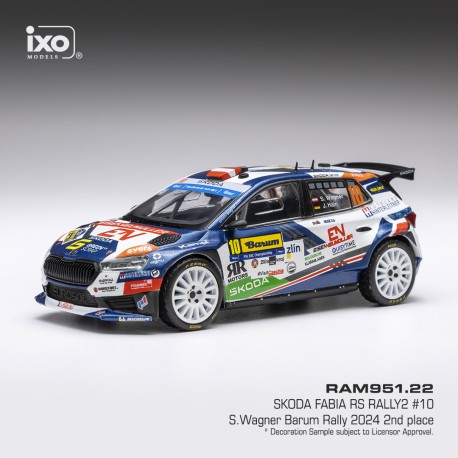 Skoda Fabia Rally2 10 Rallye Barum 2024 S.Wagner - J.Hain IXO RAM951