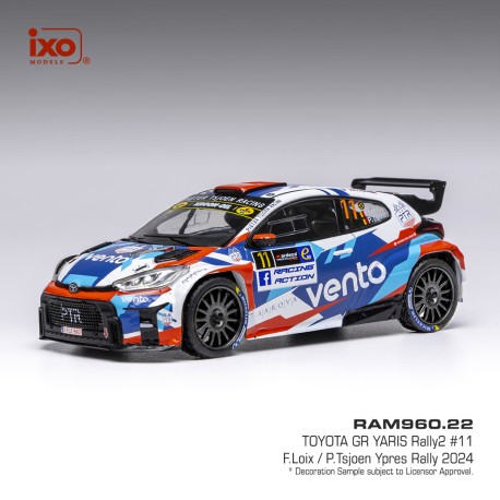 Toyota Yaris Rally2 11 Rallye d'Ypres 2024 F.Loix - P.Tsjoen IXO RAM960