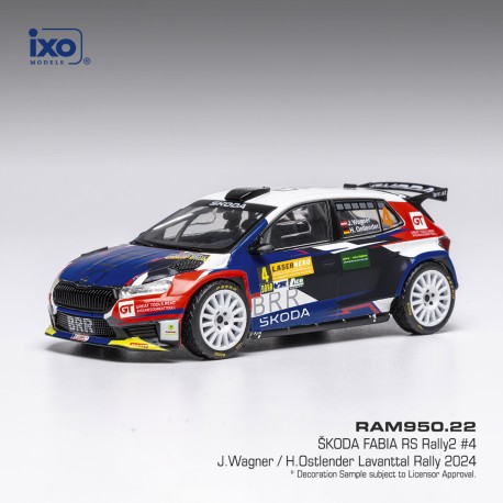 Skoda Fabia Rally2 4 Rallye Lavanttal 2024 J.Wagner - H.Ostlender IXO RAM950