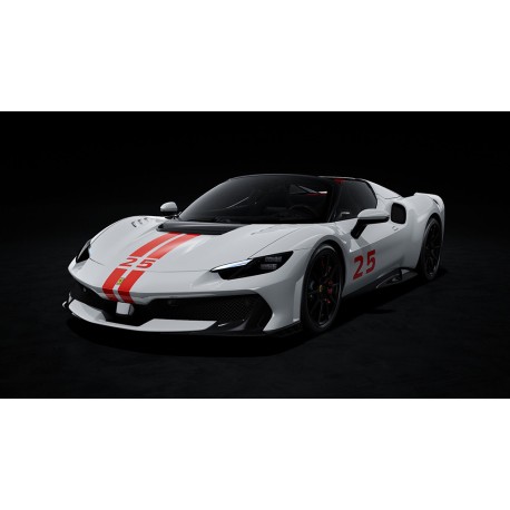 Ferrari 296 Speciale A Bianco Artico with livery Looksmart LS565C