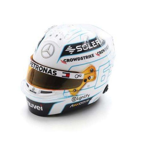 Casque Helmet 1/5 George Russell Mercedes F1 Qatar 2024 Spark 5HF181